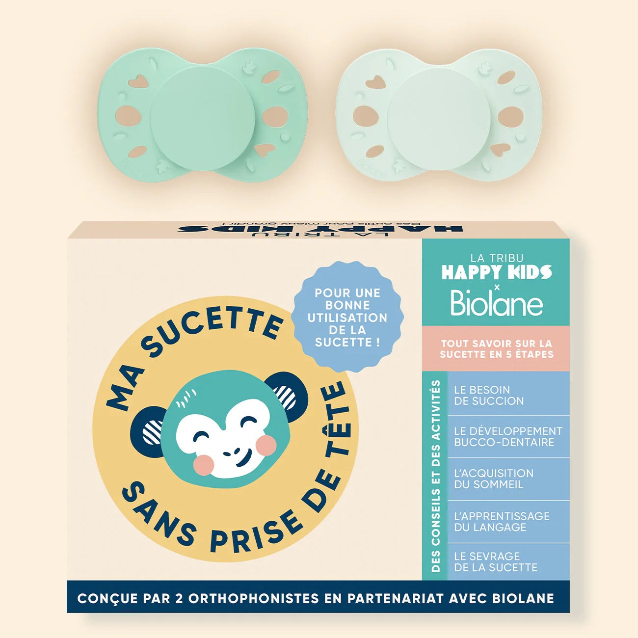 Coffret "Ma sucette sans prise de tête" + sucettes anatomiques - Image 5