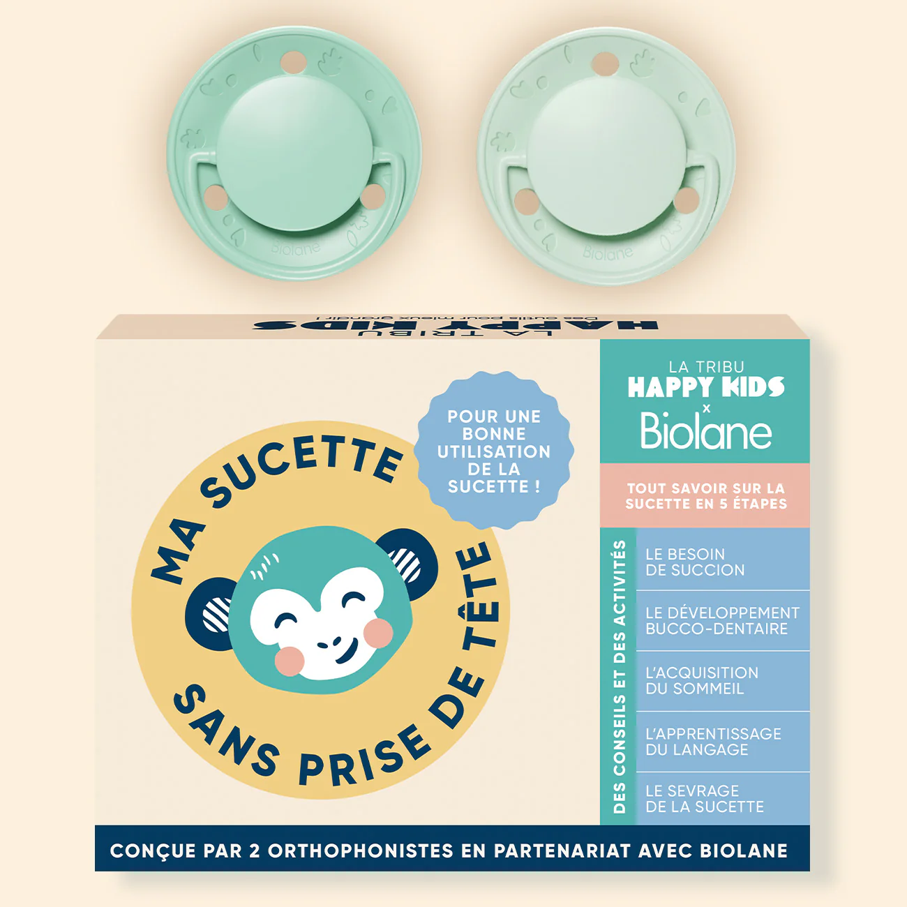 Coffret "Ma sucette sans prise de tête" + sucettes rondes - Image 5