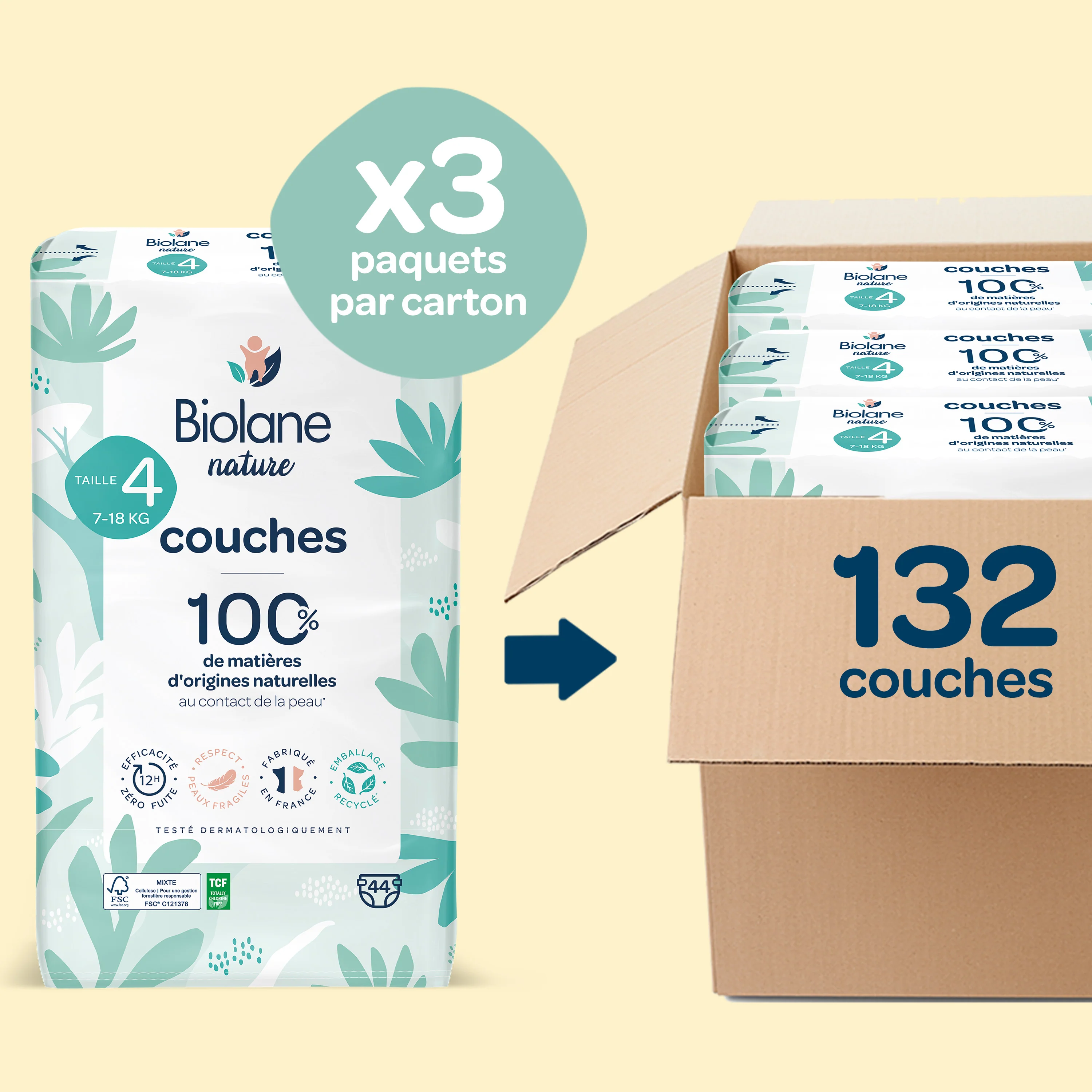 Couches Biolane Nature - Taille 4 - Image 3