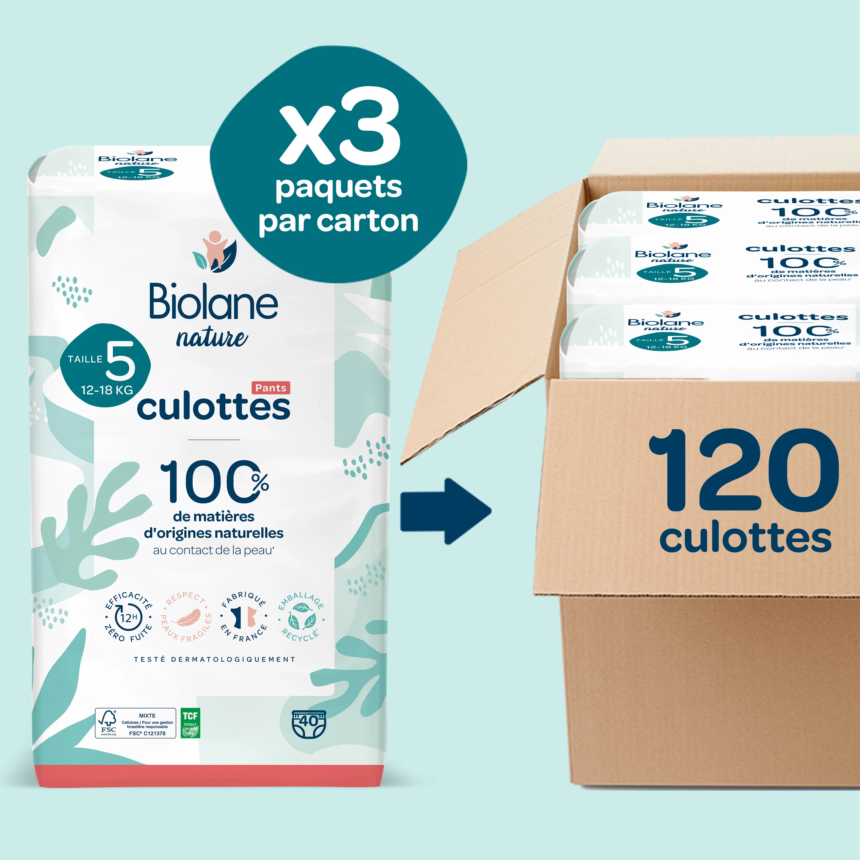 Couches Culottes Biolane Nature - Taille 5 - Image 3