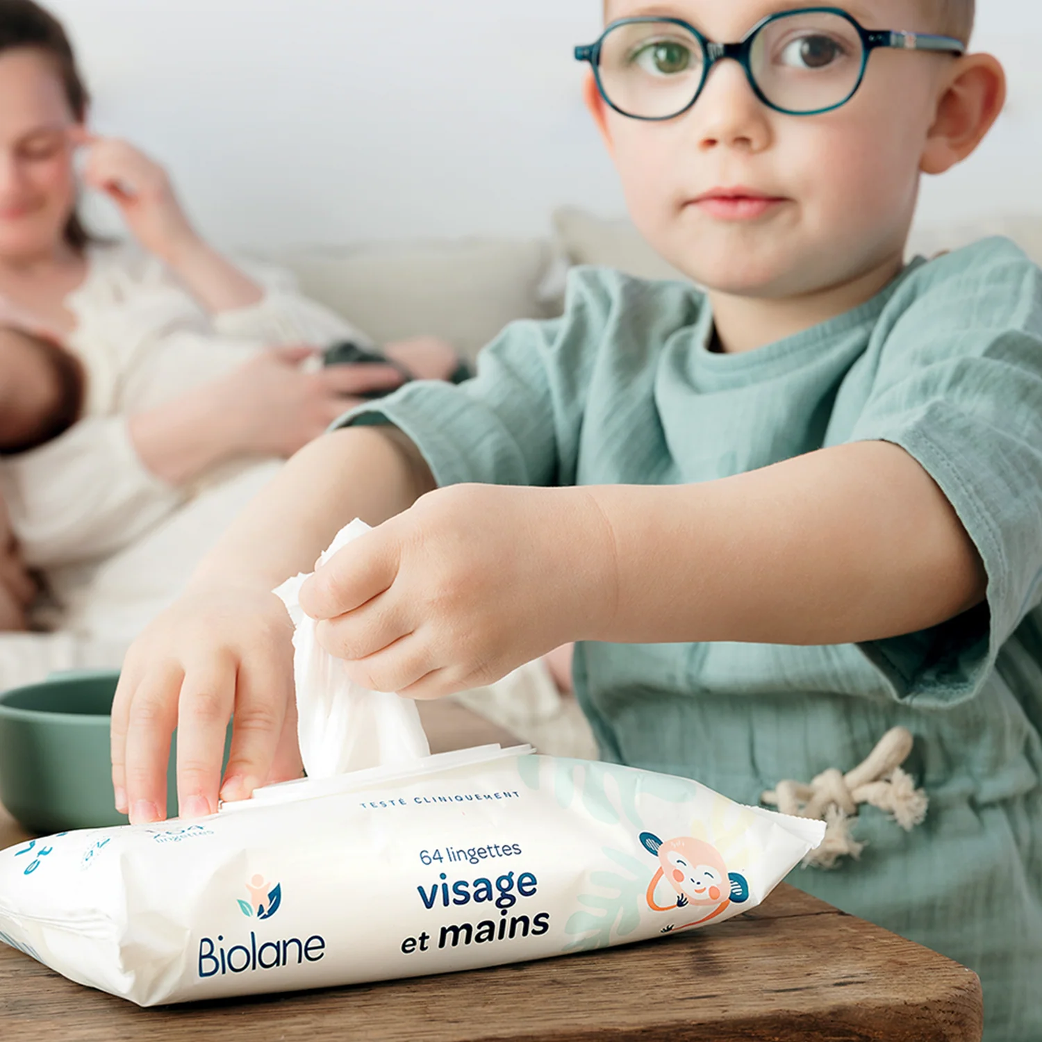 Lingettes visage et mains x64 lot de 12 - Image 2